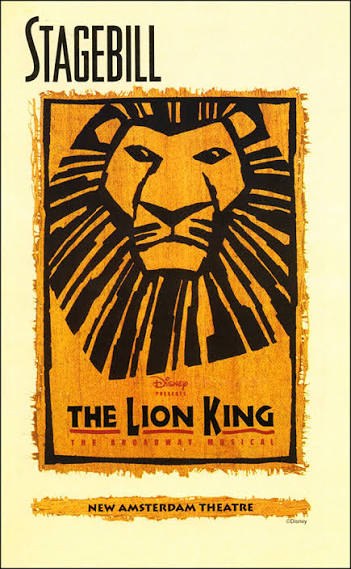 The Lion King Stagebill cover
